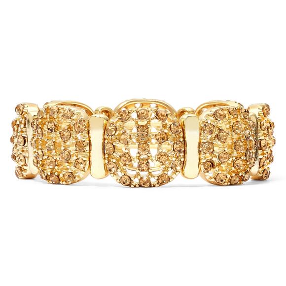 Monet Jewelry - Monet Topaz Colored Gold Tone Stretch Bracelet One Size, Brown